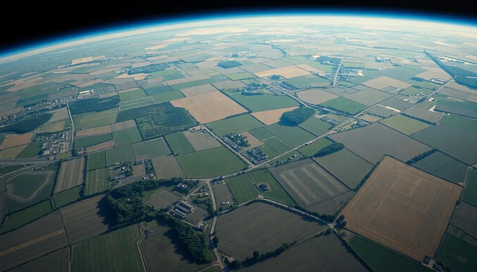 Vista de lotes agrícolas